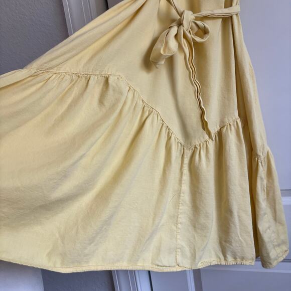 Billabong Women’s Sunbeam Midi Dress Yellow Sz M Sundress Beachy - Picture 4 of 13